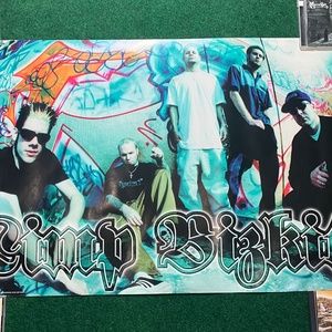 Vintage Limp Bizkit 90s Licensed 1999 Grunge Metal Hip Hop Band 22x34” Poster